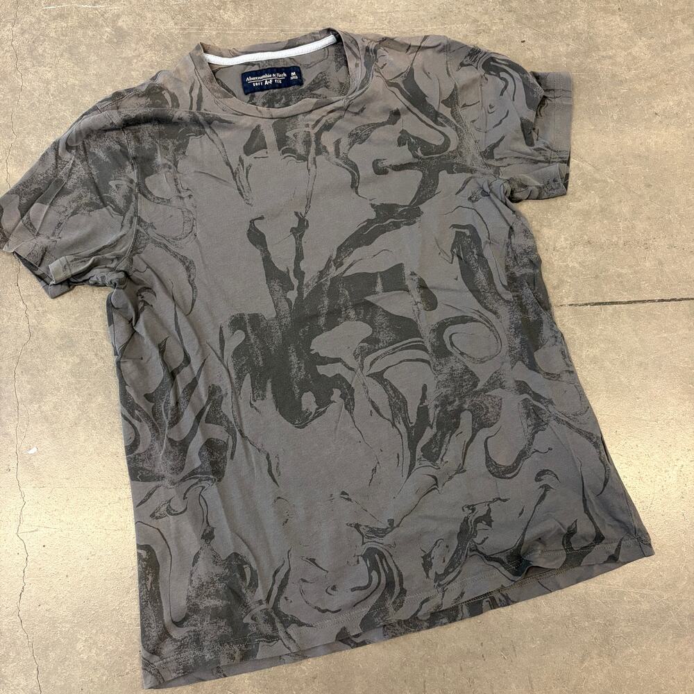 Vintage Y2k Abercombie & Fitch Oil Splatter Cozy A&f Graphic Tee Medium